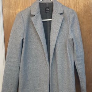 grey unlined coat